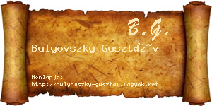 Bulyovszky Gusztáv névjegykártya