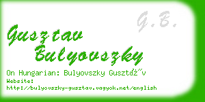 gusztav bulyovszky business card